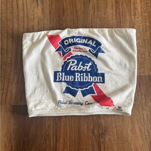 Pabst Blue Ribbon White Tube Top